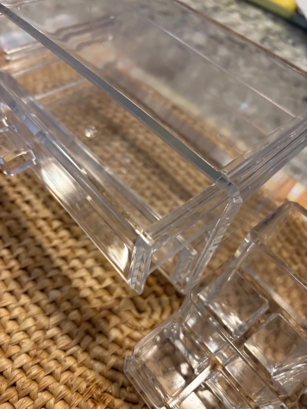 Clear Acrylic Bathroom Organizer Set - Transparent Bath Storage 3 piece